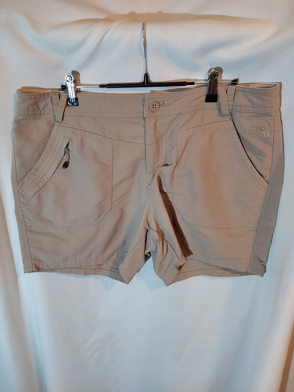 The North Face Paramount Horizon Sunnyside Hiking Shorts Khaki Women's Size 14